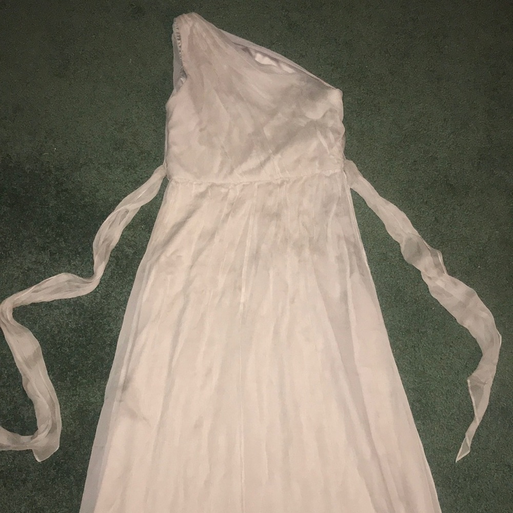 Amsale Dove Grey/Silver Formal Bridesmaid Dress - Picture 5 of 8